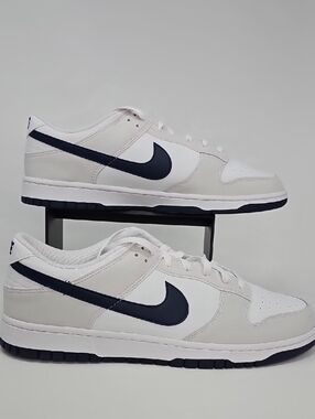 Nike Dunk Low Summit White Midnight Navy Mens Sneakers - Size 14 No Box